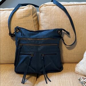 Bueno Elegant Navy Shoulder Bag or Crossbody Bag.